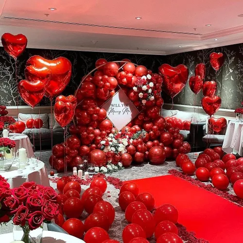 Miniatura 4 de KBZVNAF Globos rojos de látex para fiestas - Paquete de 50 globos de helio de 12 pulgadas, globos rojos para Navidad, boda, aniversario, baby