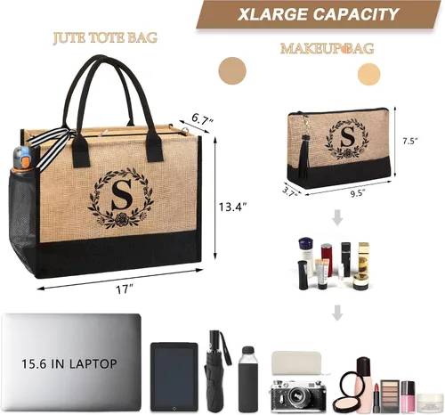 Miniatura 42 de BeeGreen Bolsa personalizada para mujeres, mamá, profesora, amigas, hermana, bolsas de regalo con bolsa de Comestic