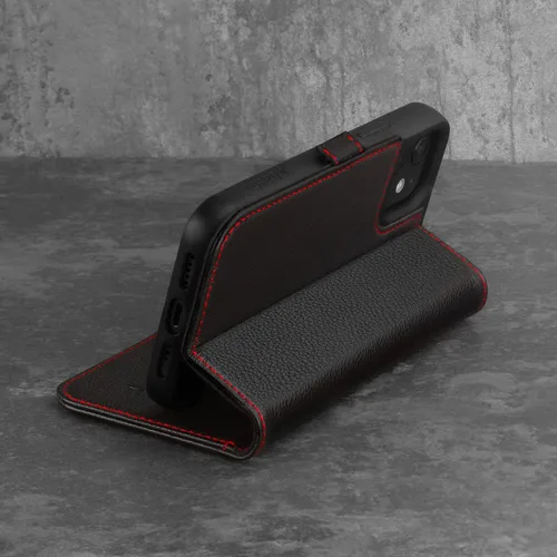 Miniatura 3 de TORRO Funda de cuero compatible con iPhone 12 / iPhone 12 Pro - Funda de piel auténtica tipo cartera con tarjetero y función de soporte (negro)