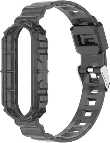 Miniatura 4 de Compatible con Xiaomi Mi Band 5/Mi Band 6 Band con funda, Band Women Girl Crystal Clear Jelly Funda protectora con bandas para Xiaomi Mi Band 5/Mi