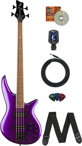 Miniatura 14 de Jackson Concert Bass CBXNT DX IV Guitarra Bajo - Paquete Negro Brillante con Cable, Correa de Guitarra, Afinador, Púas y DVD Instructivo de Austin