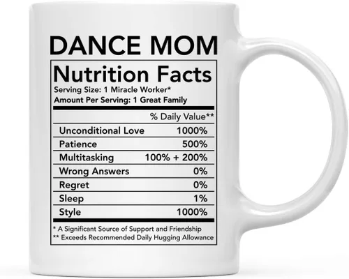 Miniatura 24 de Andaz Press Divertida taza de té de café de cerámica de 11 onzas, regalo de agradecimiento, datos nutricionales del ejército, paquete de 1, ideas