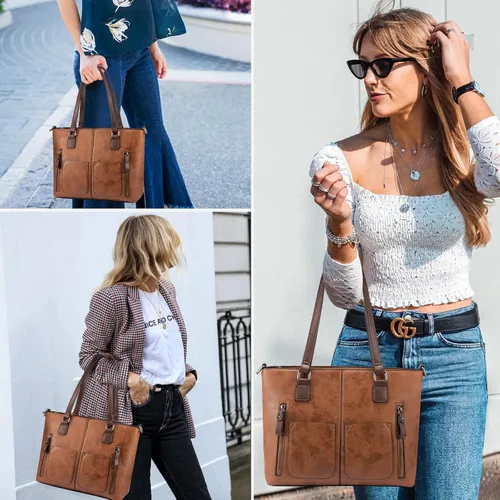 Miniatura 6 de LOVEVOOK Bolso de mano para mujer, bolso grande de hombro, bolsas de trabajo de cuero con múltiples bolsillos, bolso de diseño Hobo