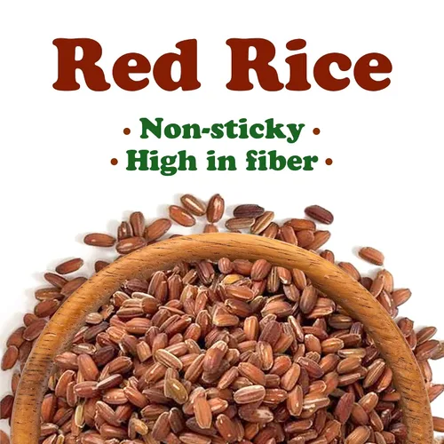 Miniatura 5 de Food to Live Arroz rojo, 6 libras, arroz integral de grano largo, sabor a nuez, textura suave, antiadherente, vegano. Buena fuente de proteínas