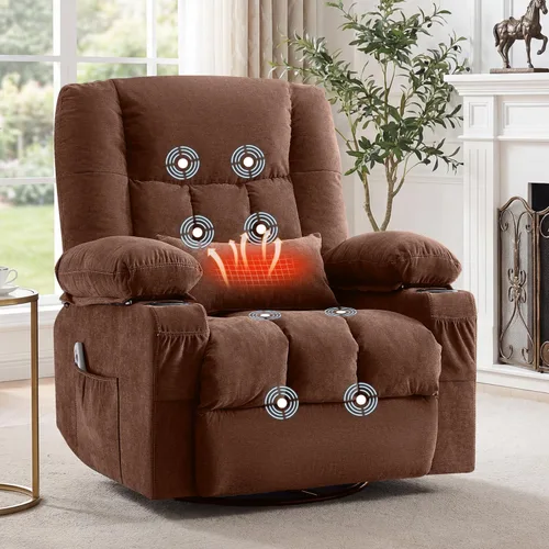 Miniatura 11 de BOSMILLER Sofá reclinable con portavasos para sala de estar, sofá manual de 3 asientos, reclinable con bolsillo lateral