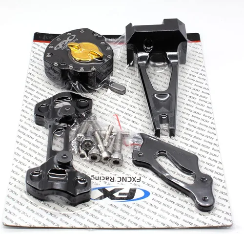 Miniatura 2 de Estabilizador de amortiguador de dirección de motocicleta con soporte de montaje compatible con MT-09 MT09 / Street Rally FZ-09 2014 2015 2016 2017