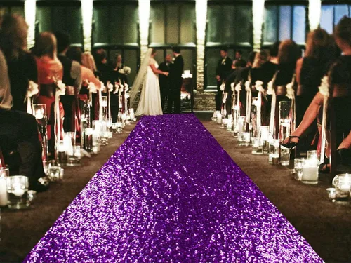 Miniatura 19 de ShinyBeauty Pasillo de Lentejuelas Negras Brillantes de 2 pies x 15 pies Alfombra Brillante para Bodas, Graduaciones, Fiestas, Alfombra Negra