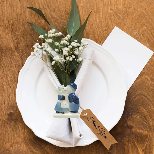 Miniatura 4 de Imán de cocina con diseño de beso holandés azul de Delft (2.25 pulgadas)