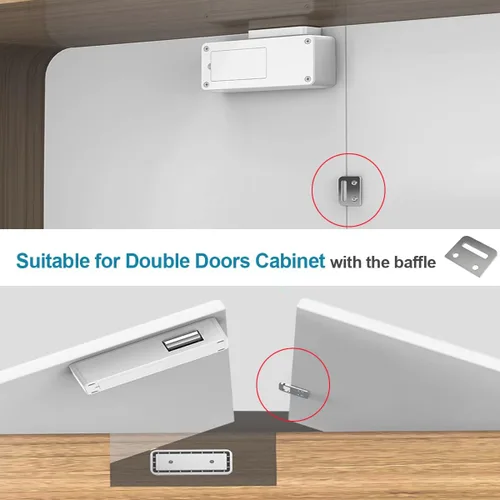 Miniatura 5 de eLinkSmart - Cerradura de gabinete oculta para cajón con tarjeta RFID NFC para niños, puerta de armario de seguridad, cocina, despensa, muebles