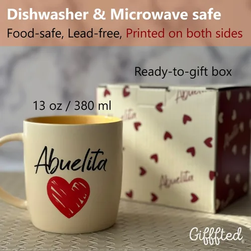 Miniatura 5 de Triple Gifffted Regalos para abuelos, tazas de café La Mejor Abuela y Abuelo en español, Latino Best Grandma and Grandpa, Regalo Dia Abuelita