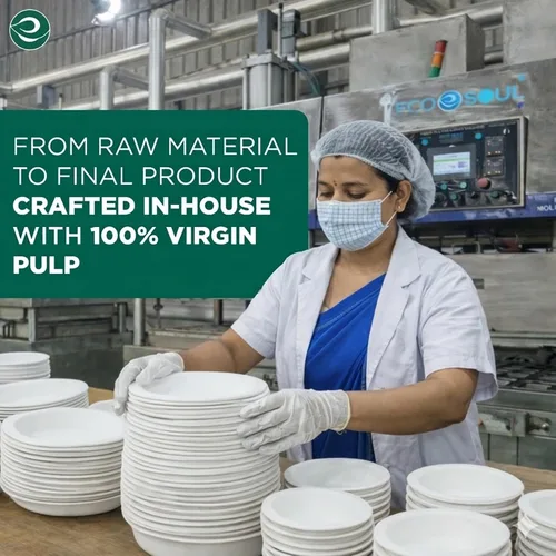 Miniatura 7 de ECO SOUL Platos de papel compostables de 10 pulgadas, paquete de 100 – Platos de papel desechables resistentes, bagazo de caña de azúcar