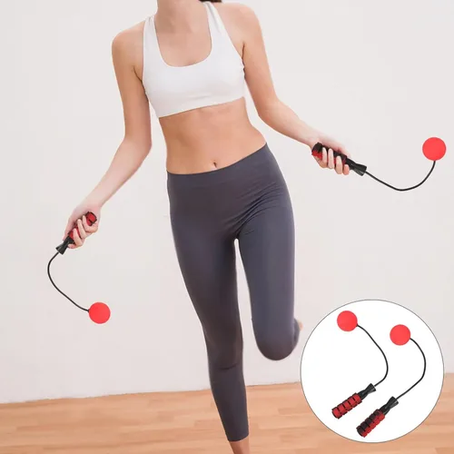 Miniatura 6 de Luxshiny Cordless Jump Rope with Weighted Balls Non-slip Handle Portable Skipping Rope for Fitness Adults Home Workout for Women and Men