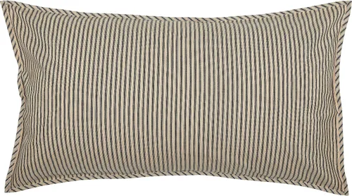 Miniatura 5 de VHC Brands Sawyer Mill Ticking Stripe California King - Juego de edredón color gris carbón