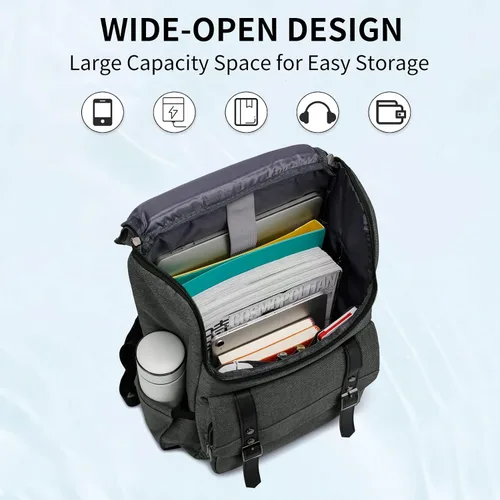 Miniatura 2 de Mochila de trabajo para laptop para mujeres y hombres, mochila de viaje de 15.6 pulgadas, elegante mochila para profesores, mochila casual