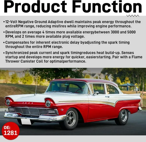 Miniatura 3 de Kit de conversión de encendido 1281 compatible con Ford 1957-1974 de 8 cilindros, kit ignitor de repuesto para Pertronix