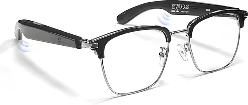 Lentes inteligentes de audio Bluetooth para hombres y mujeres, lentes de seguridad anti luz azul con altavoz de oído abierto, control táctil,