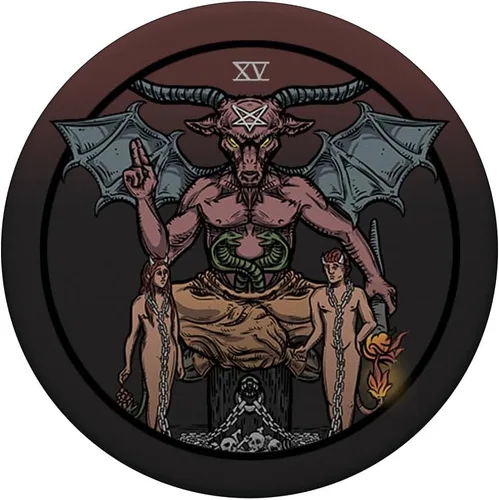 Miniatura 3 de El diablo Tarot Card Baphomet Halloween gótico de bruja satánica PopSockets intercambiables PopGrip