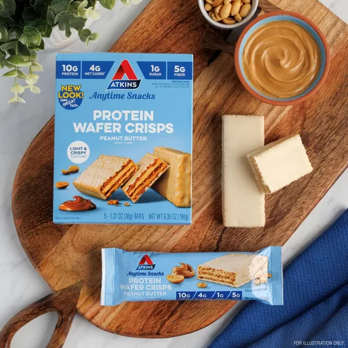 Miniatura 7 de Atkins Galletas de proteína crocantes, 305405, Peanut Butter, 1