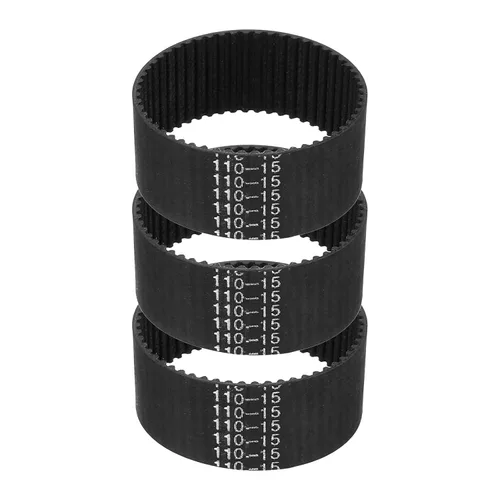 Miniatura 72 de MECCANIXITY 3.780 in GT-2 correa dentada, 5pcs 0.354 in ancho 0.079 in paso impresión 3D GT-2 correa dentada caucho de bucle cerrado, negro