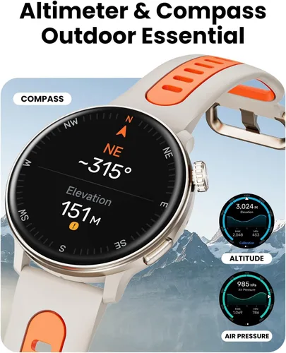 Miniatura 3 de Relojes inteligentes para hombres y mujeres GPS, reloj inteligente con pantalla AMOLED de 1.43 pulgadas, brújula de relojes inteligentes, compatible