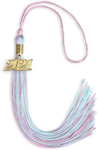 Miniatura 223 de Endea Graduation - Borla de doble color mixto con fecha dorada (negro/dorado antiguo, 2021)