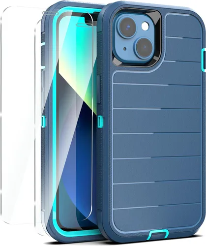 Miniatura 17 de YmhxcY Funda para iPhone 12/iPhone 12 Pro [2 Protectores de Pantalla de Vidrio Templado] Cubierta Duradera de 3 Capas A Prueba de Caídas/Funda