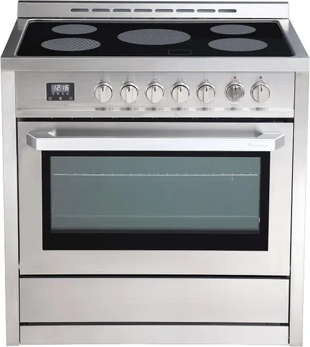 Rangaire RRE361TS Cocina Eléctrica de 36" con Horno y Temporizador - Acero Inoxidable, Quemadores de Estufa Infrarrojos, Convección Verdadera,