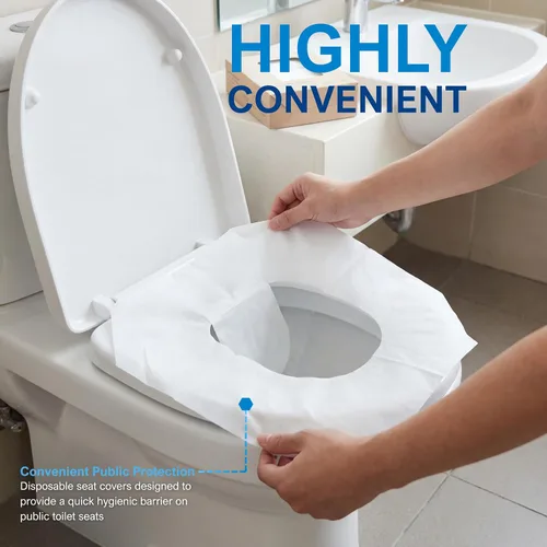 Miniatura 3 de MED PRIDE Sábanas protectoras de baño ecológicas – Fundas de asiento de inodoro desechables sépticas [paquete de 250] – Fundas de asiento de inodoro