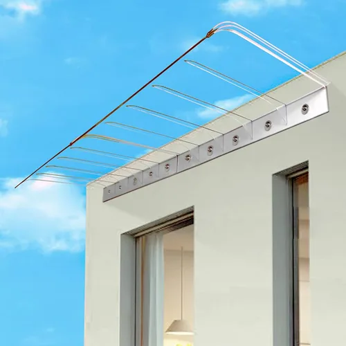 Toldo moderno de policarbonato para puerta delantera, toldo invisible para puerta, puerta delantera al aire libre, toldo para puerta de porche,