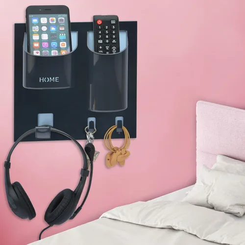 Miniatura 8 de Organizador de mesita de noche, adhesivo para colgar en la pared, estante flotante para entrada, correo/llaves, bueno para el hogar, dormitorio