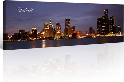 Miniatura 19 de Atlanta Skyline - Arte de pared para sala de estar, lienzo de paisaje urbano, decoración moderna para el hogar, imágenes panorámicas, edificio