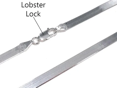 Miniatura 2 de Savlano Collar de cadena mágica de serpiente plana de plata de ley 925 de 0138in para mujeres y hombres con caja de regalo hecho en Italia Metal