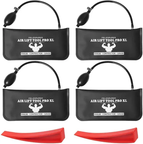 Miniatura 9 de Bolsa de aire en forma de cuña 2 piezas, espaciador de aire inflable con palancas, kit de bomba de aire en forma de cuña de grado comercial