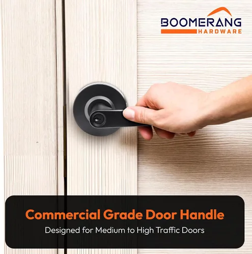 Miniatura 6 de Boomerang - Cerradura de puerta con palanca comercial de alta resistencia, ADA y manija de puerta industrial de grado 2, palanca cilíndrica, sin