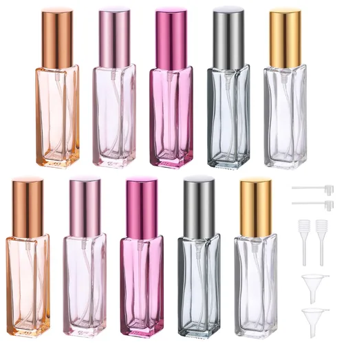 Miniatura 13 de Segbeauty Mini Botella Atomizador de Perfume Portátil, 5 piezas de botellas de spray de colonia recargables vacías, botella de perfume de vidrio