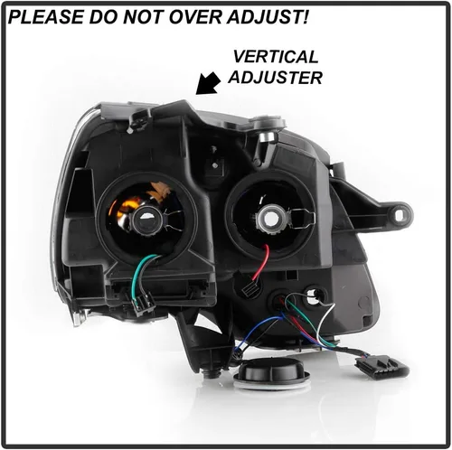 Miniatura 6 de ACANII - Para GMC Acadia 2007-2012 carcasa negra, proyector de faros delanteros, conjunto de pares de repuesto izquierdo+derecho