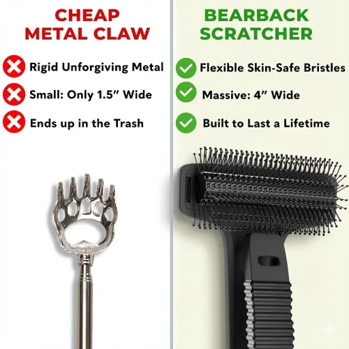 Miniatura 8 de Bearback Rascador de espalda para hombres y mujeres, mango plegable de largo alcance, cerdas seguras para la piel, extensible, portátil, fácil