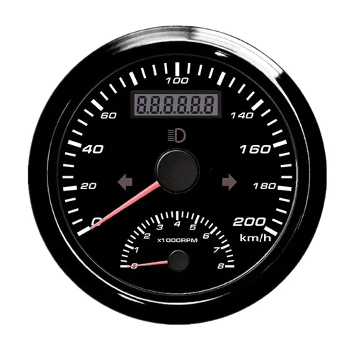 ELING Velocímetro GPS universal de 124.3 mi/h con medidor de 8000 RPM para camión, barco, IP67, impermeable, clase de coche, 3.346 in, 9-32 V (124.3