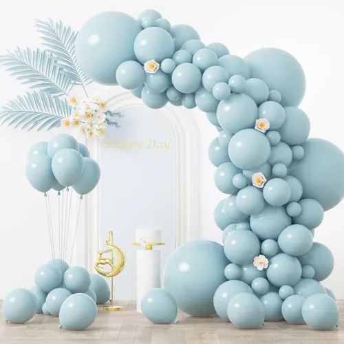 Miniatura 99 de Voircoloria - Globos azul bebé claro, paquete de 66 globos de 12 pulgadas de látex para fiestas para niños y niñas, para cumpleaños, baby shower, 16