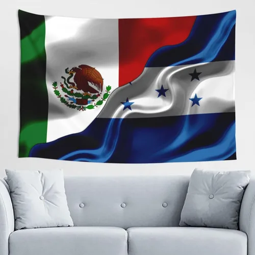 Miniatura 10 de Tapiz de bandera de Jamaica Puerto Rico y Jamaica, 60 x 40 pulgadas, divertido tapiz estético, arte de pared para dormitorio, sala de estar, colgar