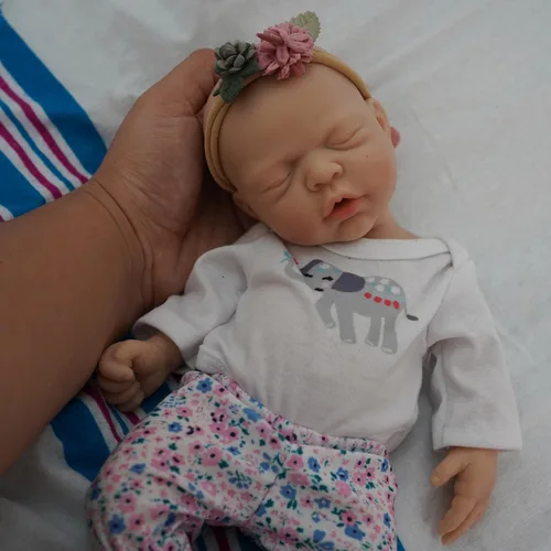 Miniatura 3 de MYREBABY Muñecas realistas de bebé Reborn – Niña recién nacida de silicona completa de 12 pulgadas, muñecas de bebé de la vida real con ropa