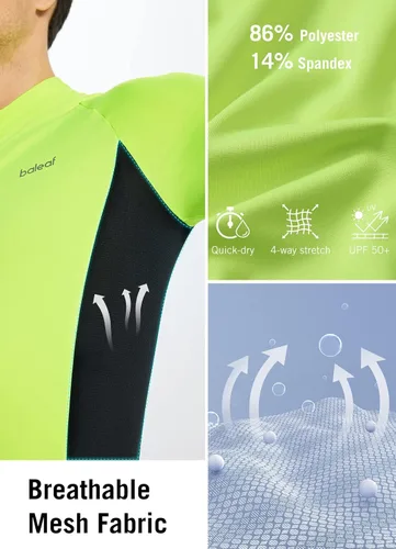 Miniatura 3 de BALEAF Camiseta de ciclismo de manga larga para hombre, para ciclismo de carretera, para bicicleta de montaña, bolsillos con cremallera completa