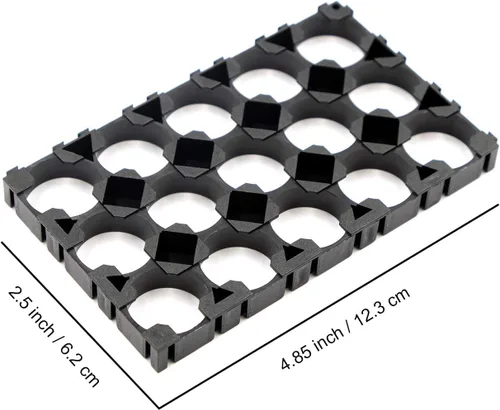 Miniatura 3 de 3 x 5 celdas/4x5 celdas/2xCell/3xCell/18x6x50x1 Celda 18x6x50 Baterías espaciador radiante Shell Soporte de calor de plástico (30 piezas 3x5 celdas)