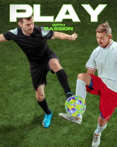 Miniatura 5 de American Challenge Tempo Balón de fútbol – Balón de fútbol profesional para campos de césped – Pelotas de fútbol duraderas cosidas a máquina de TPU