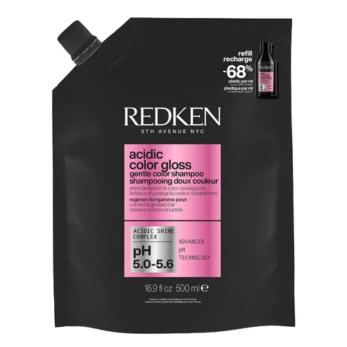 Miniatura 9 de Redken Champú Acidic Color Gloss sin sulfatos para protección del color y brillo para ayudar a extender el color y el brillo para el cabello teñido
