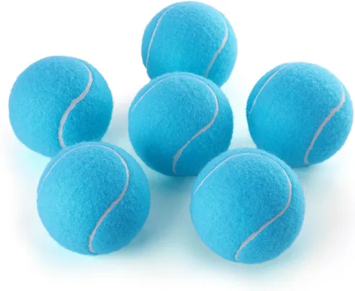 Miniatura 11 de PHOEPET - Juego de 6 pelotas de tenis para entrenamiento principiante, pelotas a granel para perros para juegos de buscar y morder (colores surtidos)