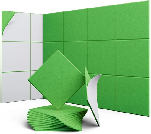Miniatura 23 de Paneles Acústicos Hexagonales - Paquete de 12 Paneles de Absorción de Sonido de Alta Densidad 12"X10"X0.4" para Reducción Mejorada de Ruido, Diseño