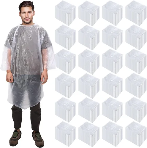 Miniatura 8 de Ponchos de lluvia desechables a granel para adultos, ponchos de emergencia con capucha para hombres y mujeres, viajes, camping, senderismo