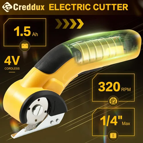 Miniatura 3 de Cortador de caja eléctrico, tijeras eléctricas inalámbricas con bloqueo de seguridad, cortador de cartón recargable por USB para paquetes