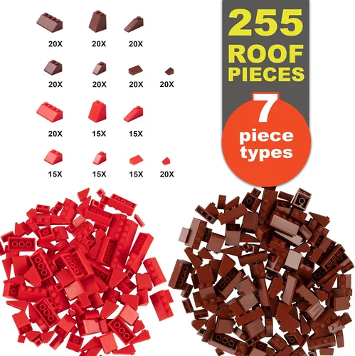 Miniatura 5 de 500 piezas de ladrillos de bloques de construcción para ventanas, puertas y techos, incluye más de 500 piezas de puertas y ventanas únicas